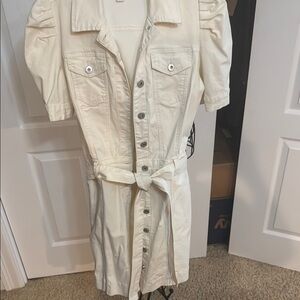 Chelsea & Violet Cream Mini Dress with Belt